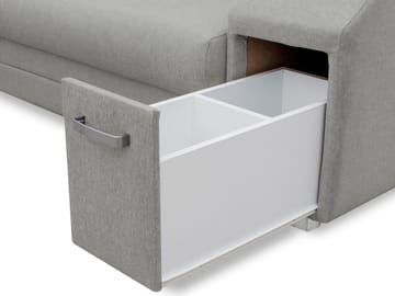 hjørnesofa Alvares Nazar 225.06 Venstrevendt - Grå - Møbler - Sofaer - Sovesofaer