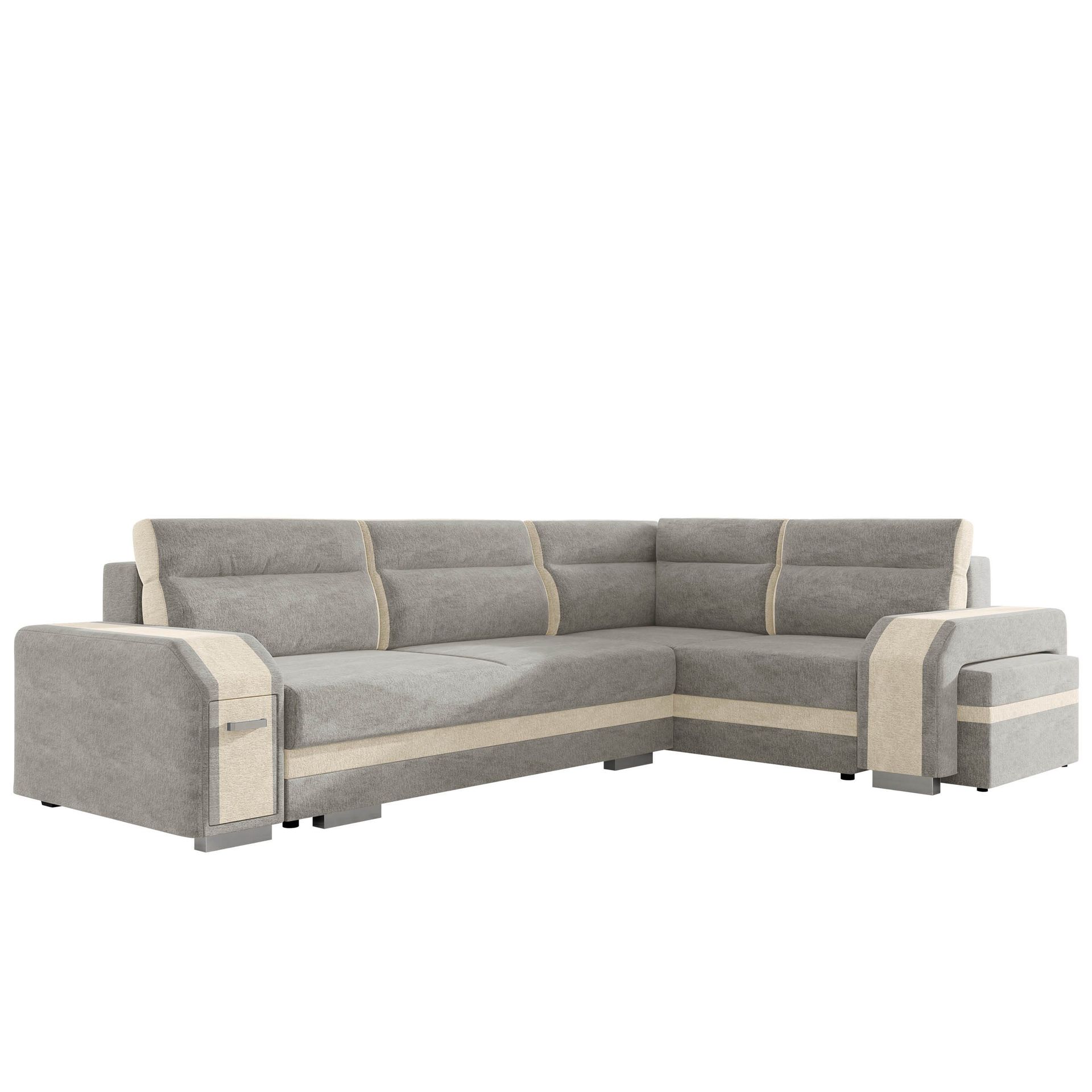 hjørnesofa Assan Nazar 225.03 + Nazar 225.01 Høyrevendt - grå, beige
