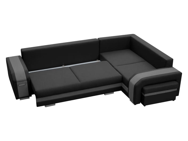 hjørnesofa Assan Nazar 225.03 + Nazar 225.01 Venstrevendt - grå, beige - Møbler - Sofaer - Sovesofaer
