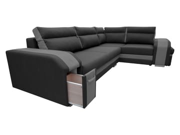 hjørnesofa Assan Nazar 225.05 + Nazar 225.04 Venstrevendt - grå - Møbler - Sofaer - Sovesofaer