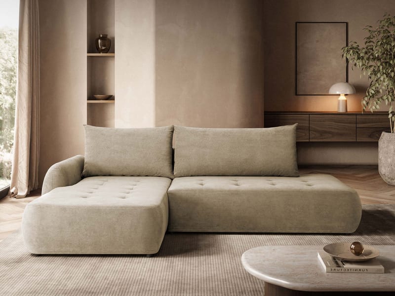 hjørnesofa Bueno Cruz 15 Venstrevendt - Beige - Møbler - Sofaer - Sovesofaer