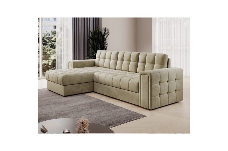 Hjørnesofa Eltap Blenvi 260x150x82 cm - Monolith 04, Beige - Møbler - Sofaer - Sovesofaer