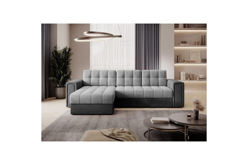 Hjørnesofa Eltap Blenvi 260x150x82 cm - Monolith 84, Monolith 97, Grå - Møbler - Sofaer - Sovesofaer