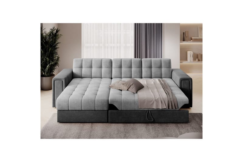 Hjørnesofa Eltap Blenvi 260x150x82 cm - Monolith 84, Monolith 97, Grå - Møbler - Sofaer - Sovesofaer