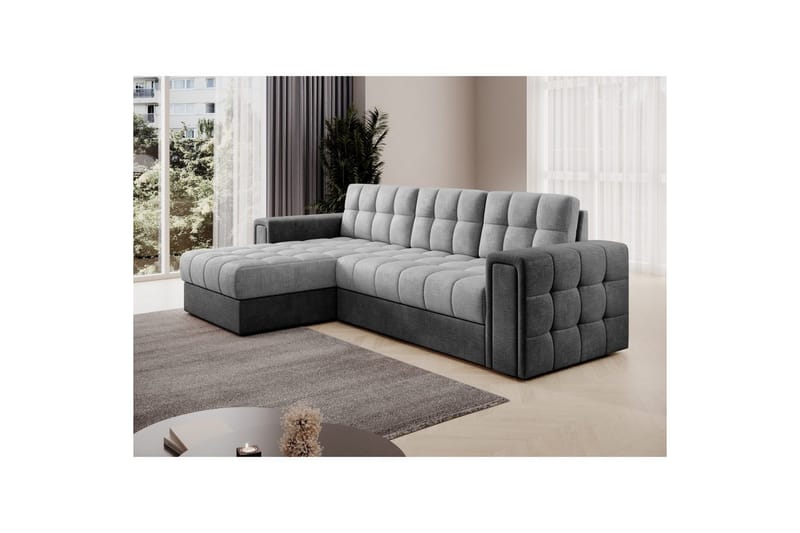 Hjørnesofa Eltap Blenvi 260x150x82 cm - Monolith 84, Monolith 97, Grå - Møbler - Sofaer - Sovesofaer