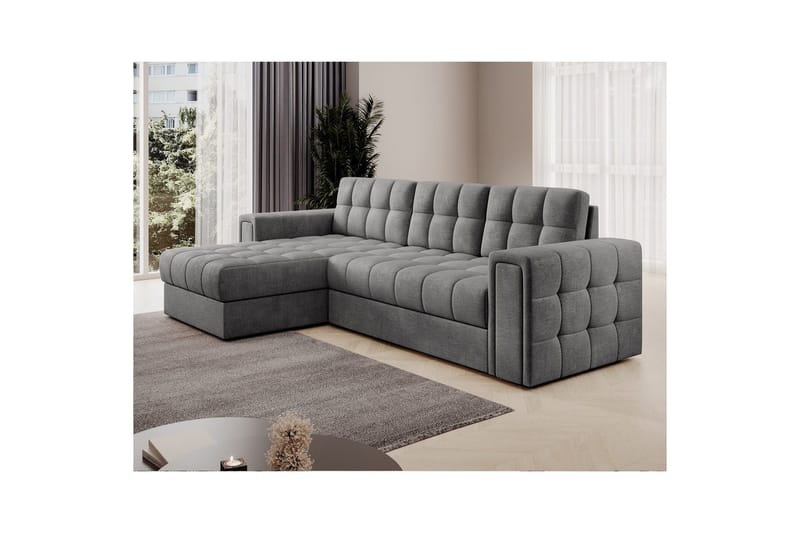 Hjørnesofa Eltap Blenvi 260x150x82 cm - Monolith 85, Grå - Møbler - Sofaer - Sovesofaer