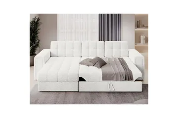 Hjørnesofa Eltap Blenvi 260x150x82 cm - Royal 01, Hvit - Møbler - Sofaer - Sovesofaer