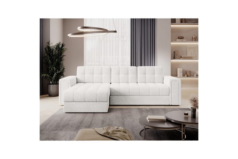 Hjørnesofa Eltap Blenvi 260x150x82 cm - Royal 01, Hvit - Møbler - Sofaer - Sovesofaer