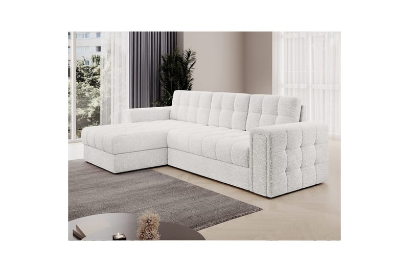 Hjørnesofa Eltap Blenvi 260x150x82 cm - Royal 01, Hvit - Møbler - Sofaer - Sovesofaer