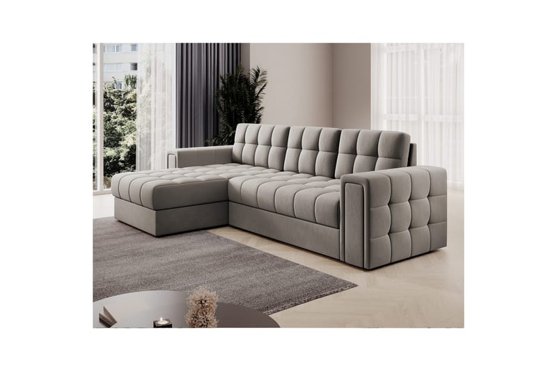 Hjørnesofa Eltap Blenvi 260x150x82 cm - Sola 18, Beige - Møbler - Sofaer - Sovesofaer