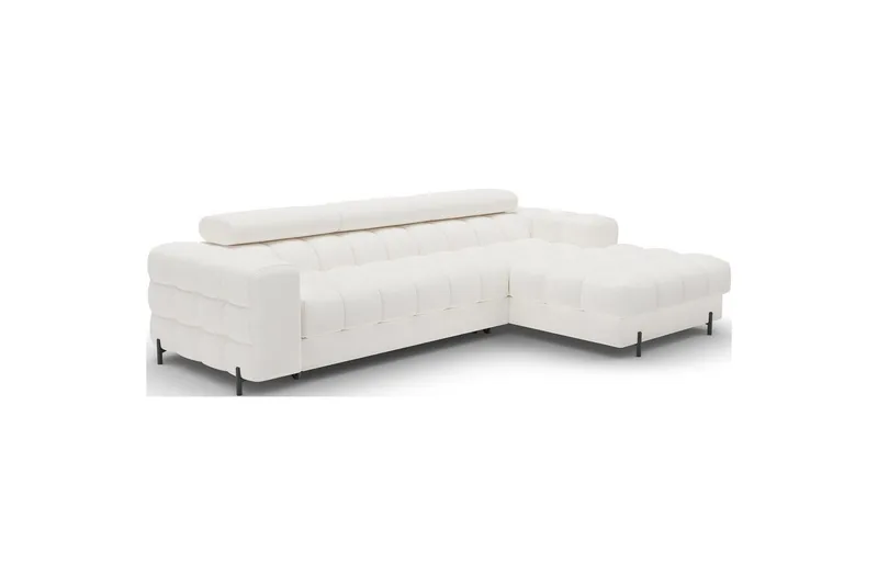 Hjørnesofa Eltap Felro 285x181x93 cm - Amore 01, Hvit, Høyre - Møbler - Sofaer - Sovesofaer