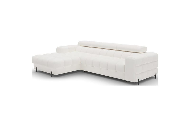 Hjørnesofa Eltap Felro 285x181x93 cm - Amore 01, Hvit, Venstre - Møbler - Sofaer - Sovesofaer