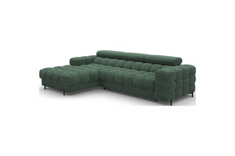 Hjørnesofa Eltap Felro 285x181x93 cm - Amore 35, Grønn, Venstre - Møbler - Sofaer - Sovesofaer