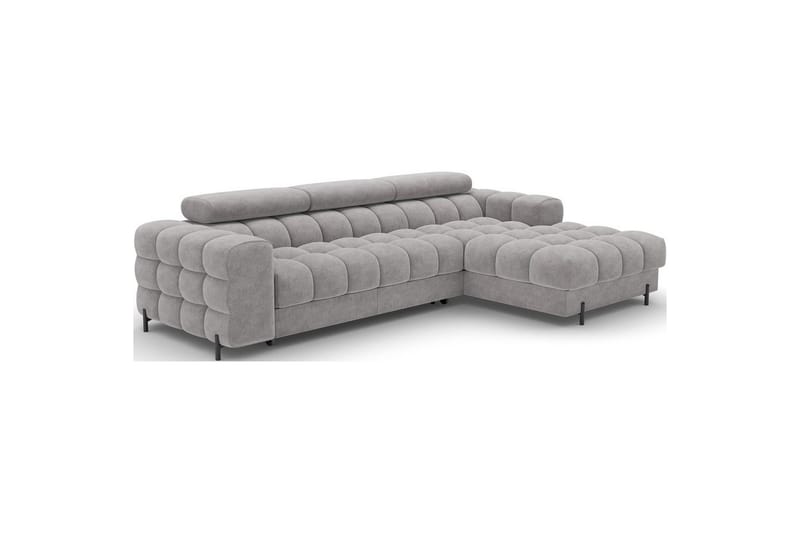 Hjørnesofa Eltap Felro 285x181x93 cm - Aura 04, Grå, Høyre - Møbler - Sofaer - Sovesofaer