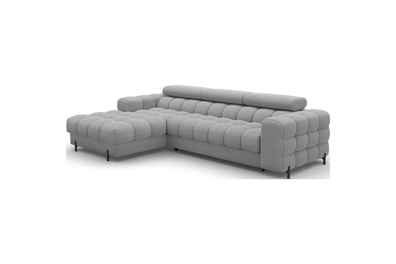 Hjørnesofa Eltap Felro 285x181x93 cm - Aura 04, Grå, Venstre - Møbler - Sofaer - Sovesofaer