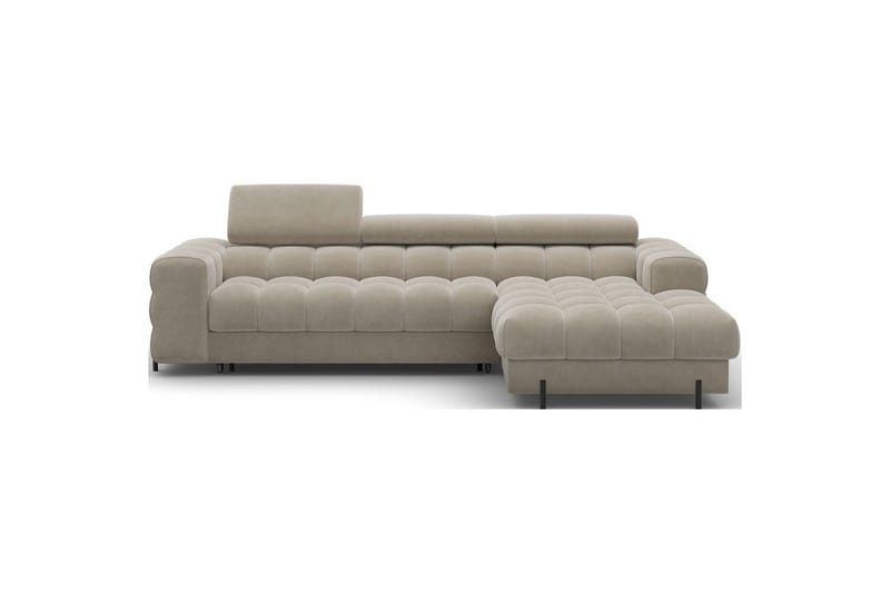 Hjørnesofa Eltap Felro 285x181x93 cm - Aura 18, Beige, Høyre - Møbler - Sofaer - Sovesofaer