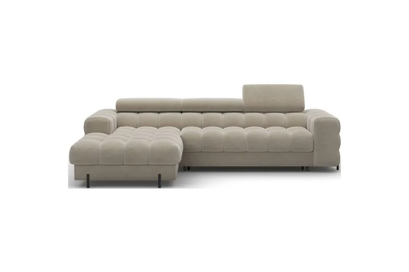Hjørnesofa Eltap Felro 285x181x93 cm - Aura 18, Beige, Venstre - Møbler - Sofaer - Sovesofaer