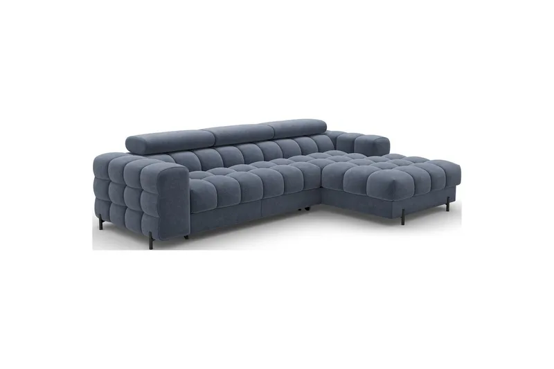 Hjørnesofa Eltap Felro 285x181x93 cm - Aura 40, Blå, Høyre - Møbler - Sofaer - Sovesofaer