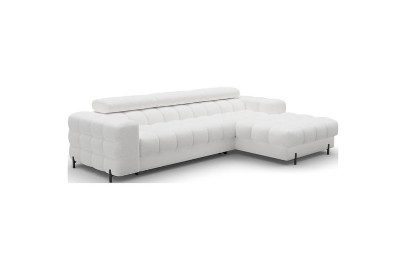 Hjørnesofa Eltap Felro 285x181x93 cm - Royal 01, Hvit, Høyre - Møbler - Sofaer - Sovesofaer