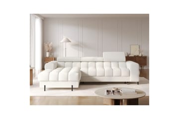 Hjørnesofa Eltap Felro 285x181x93 cm - Royal 01, Hvit, Venstre - Møbler - Sofaer - Sovesofaer