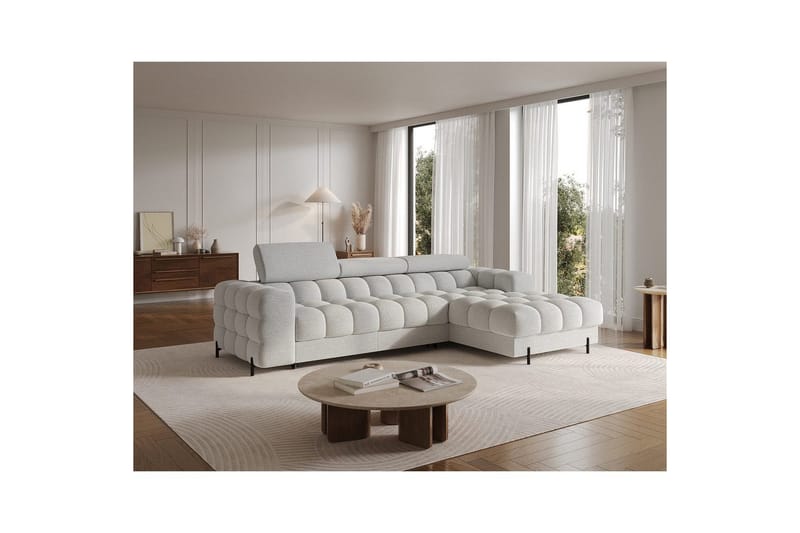 Hjørnesofa Eltap Felro 285x181x93 cm - Royal 03, Grå, Høyre - Møbler - Sofaer - Sovesofaer