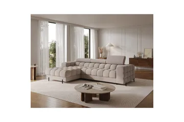 Hjørnesofa Eltap Felro 285x181x93 cm - Royal 18, Beige, Venstre - Møbler - Sofaer - Sovesofaer