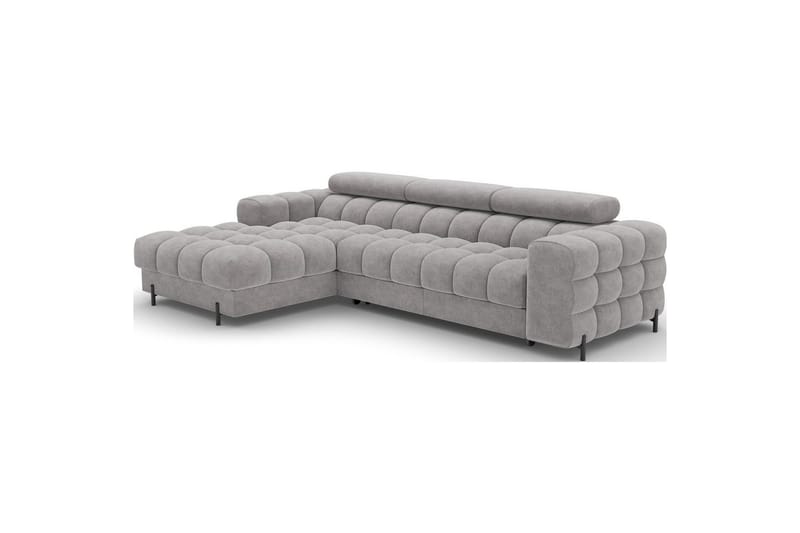 Hjørnesofa Eltap Felro 285x181x93 cm - Sola 04, Grå, Venstre - Møbler - Sofaer - Sovesofaer