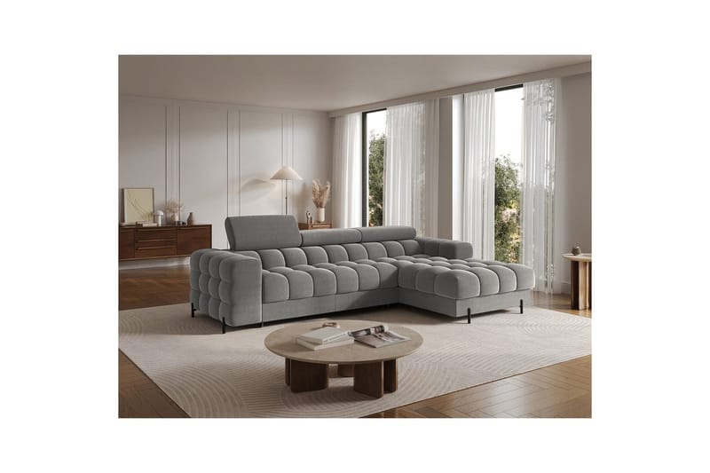 Hjørnesofa Eltap Felro 285x181x93 cm - Sola 06, Mørk Grå, Høyre - Møbler - Sofaer - Sovesofaer
