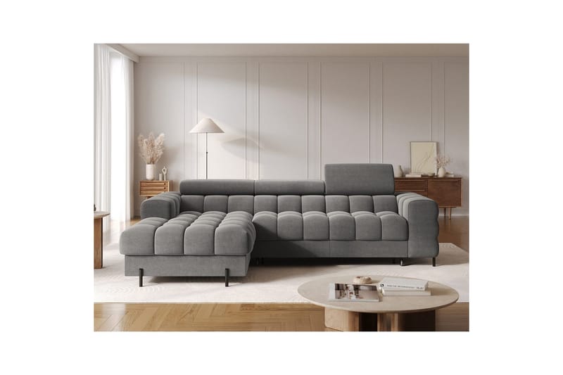 Hjørnesofa Eltap Felro 285x181x93 cm - Sola 06, Mørk Grå, Venstre - Møbler - Sofaer - Sovesofaer