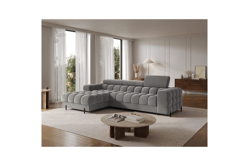 Hjørnesofa Eltap Felro 285x181x93 cm - Sola 06, Mørk Grå, Venstre - Møbler - Sofaer - Sovesofaer