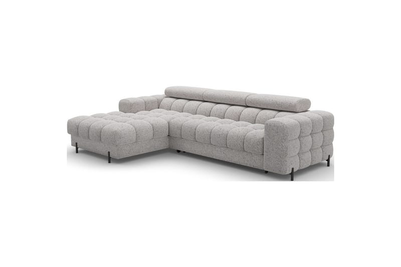 Hjørnesofa Eltap Felro 285x181x93 cm - Pellerito 20, Grå, Venstre - Møbler - Sofaer - Sovesofaer