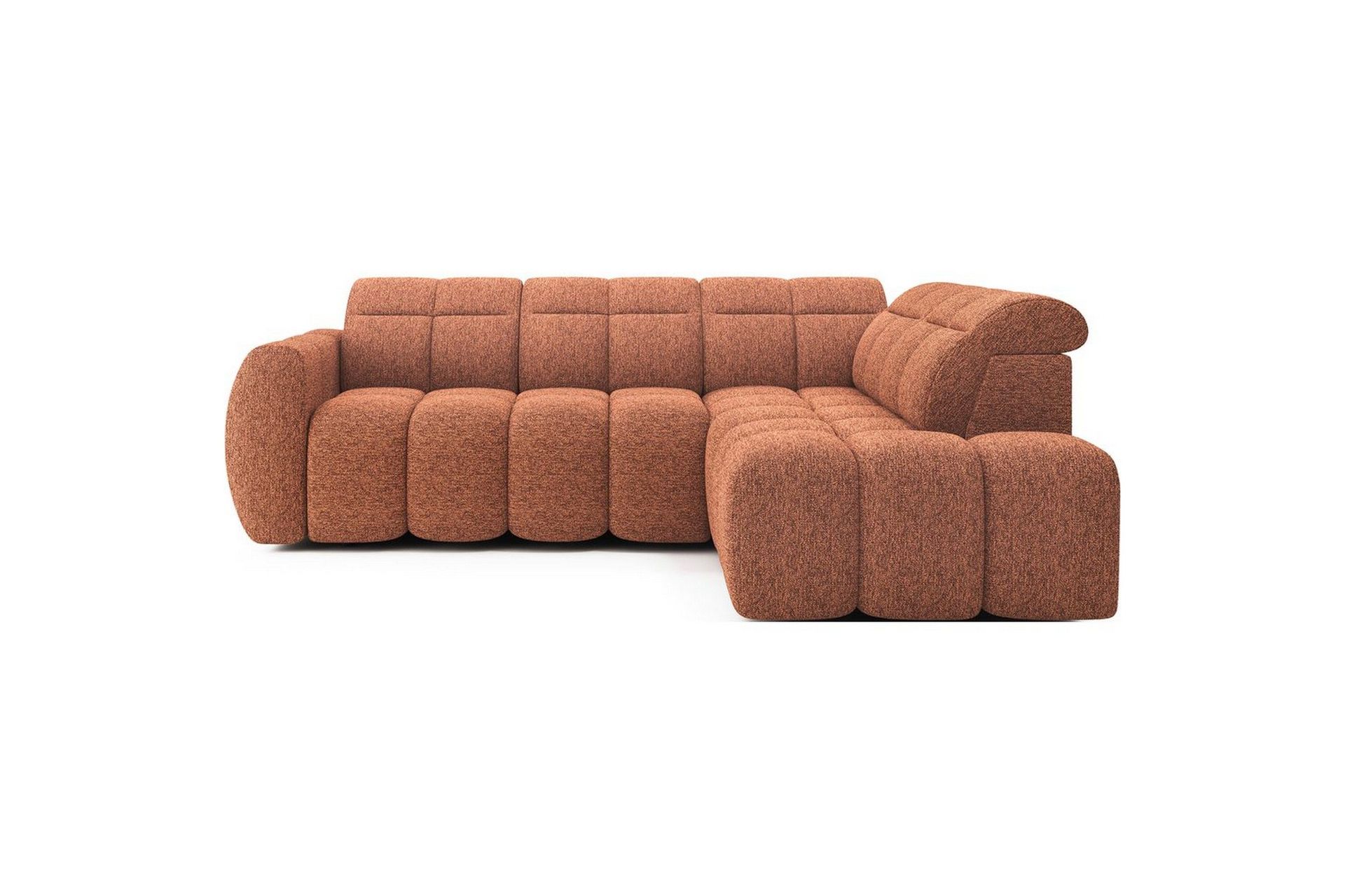 Hjørnesofa Eltap Flconn 258x208x107 cm - Coralline 30, Oransje, Høyre