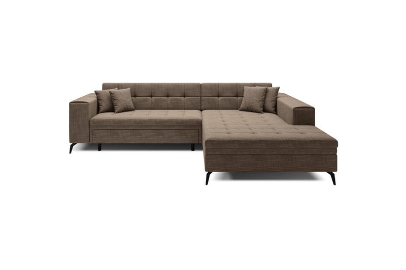 Hjørnesofa Eltap Solange 292x196x84 cm - Berlin 03, Beige, Høyre - Møbler - Sofaer - Sovesofaer