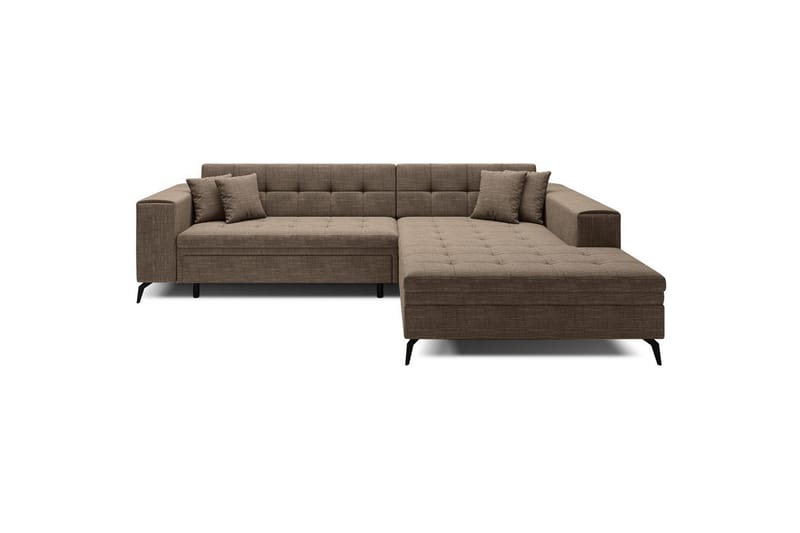 Hjørnesofa Eltap Solange 292x196x84 cm - Berlin 03, Beige, Høyre - Møbler - Sofaer - Sovesofaer