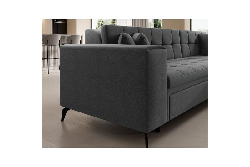 Hjørnesofa Eltap Solange 292x196x84 cm - Inari 96, Mørk grå, Høyre - Møbler - Sofaer - Sovesofaer