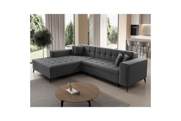Hjørnesofa Eltap Solange 292x196x84 cm - Inari 96, Mørk grå, Venstre - Møbler - Sofaer - Sovesofaer