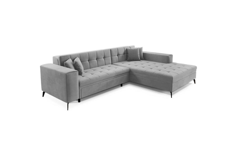 Hjørnesofa Eltap Solange 292x196x84 cm - Monolith 84, Grå, Høyre - Møbler - Sofaer - Sovesofaer