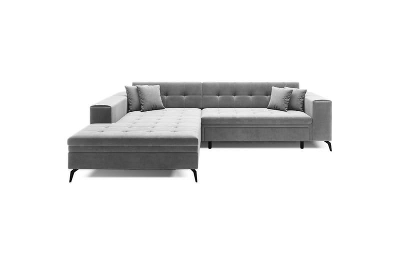 Hjørnesofa Eltap Solange 292x196x84 cm - Monolith 84, Grå, Venstre - Møbler - Sofaer - Sovesofaer