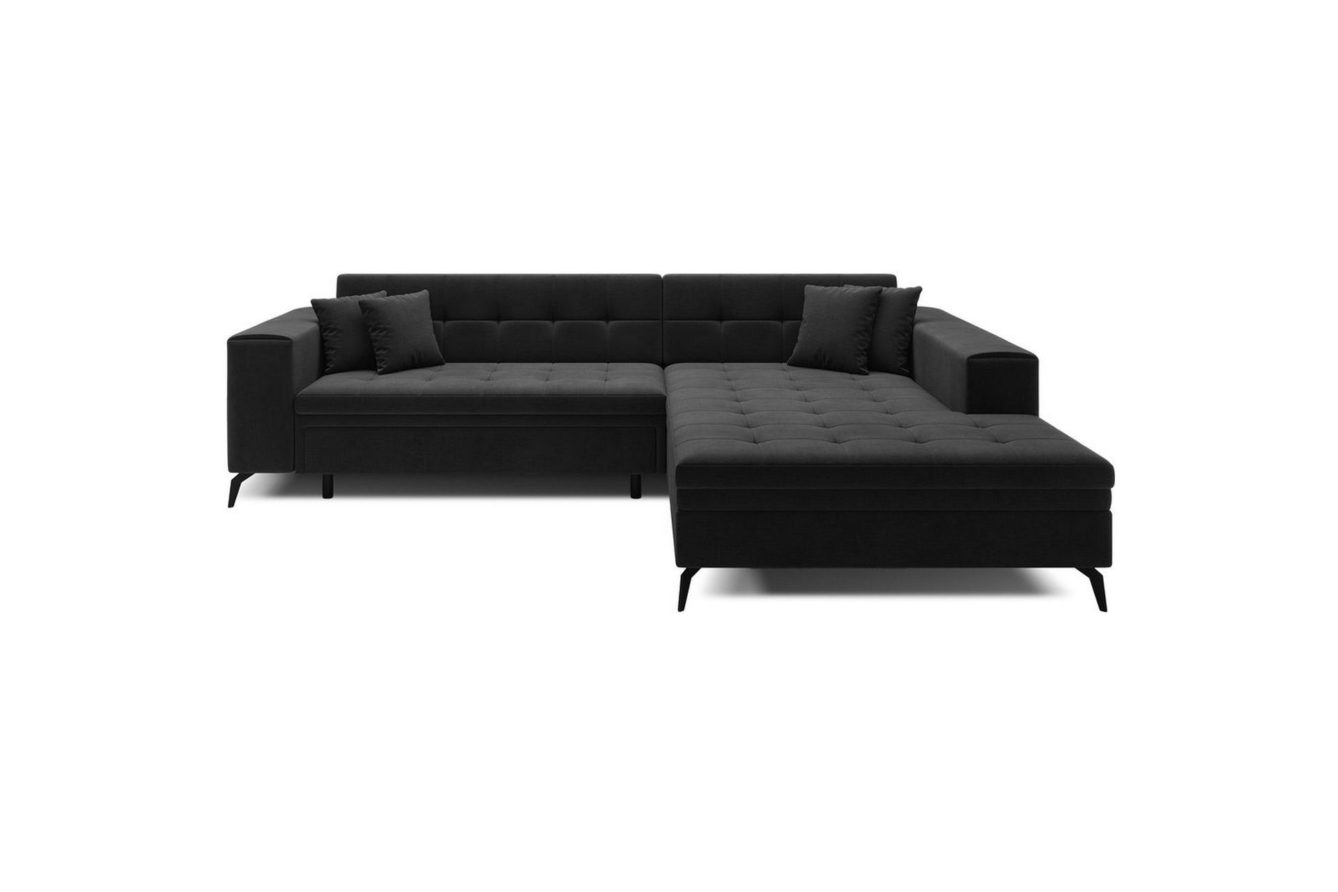 Hjørnesofa Eltap Solange 292x196x84 cm - Monolith 97, Mørk Grå, Høyre