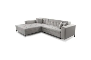 Hjørnesofa Eltap Solange 292x196x84 cm - Trekk 02, Beige, Venstre - Møbler - Sofaer - Sovesofaer