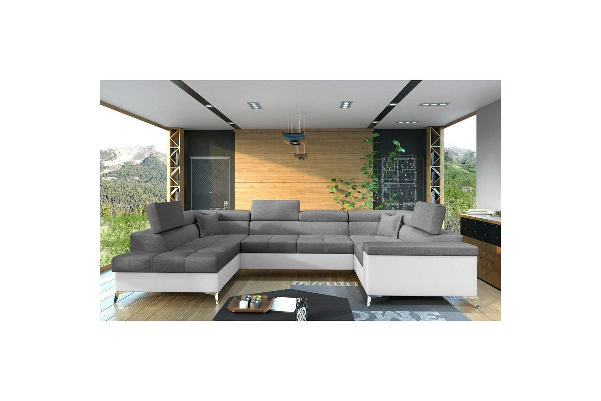 Hjørnesofa Eltap Thiago 342x208x88 cm - Sawana 05, Soft 17, Grå, Venstre