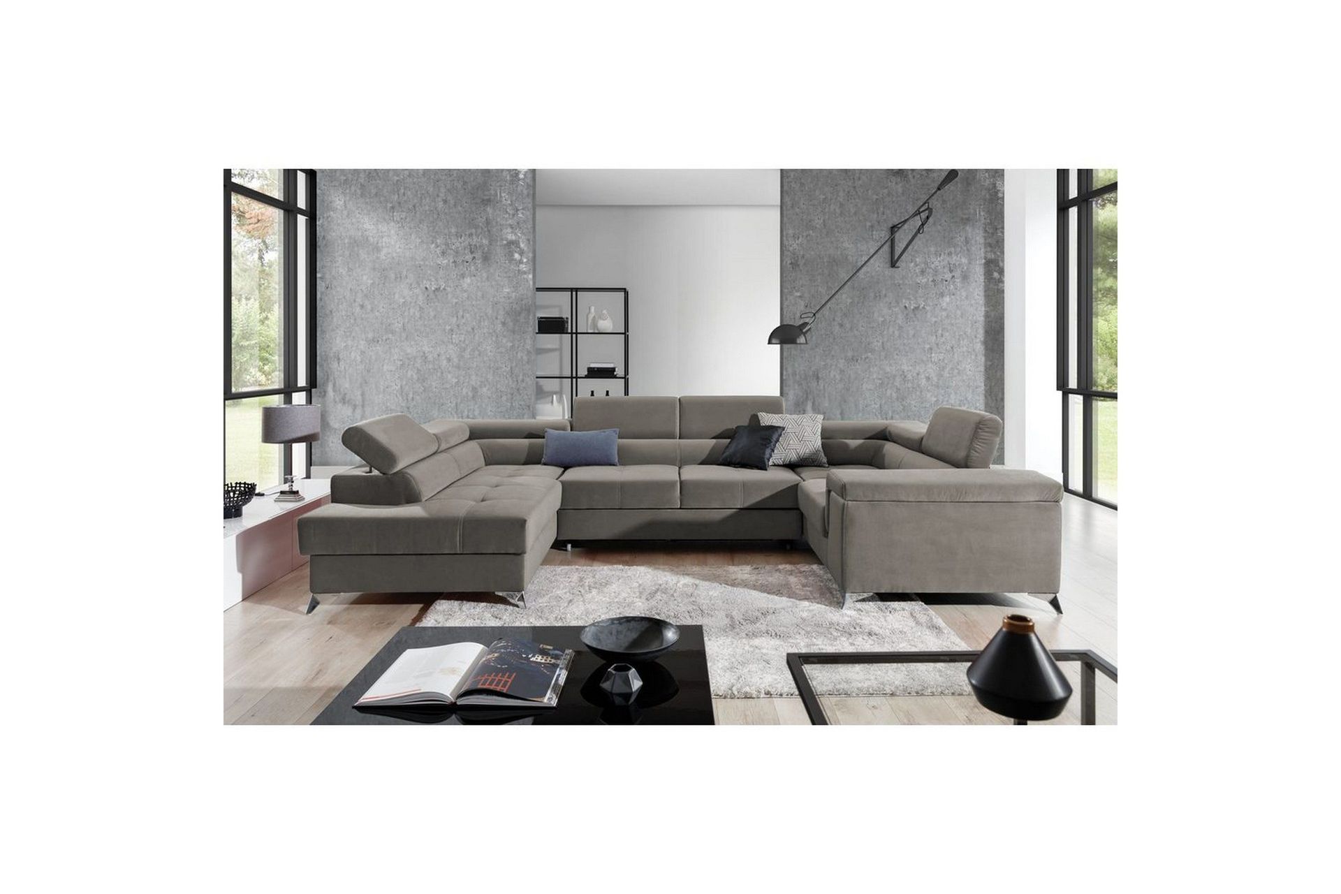 Hjørnesofa Eltap Thiago 342x208x88 cm - Paros 02, Beige, Venstre