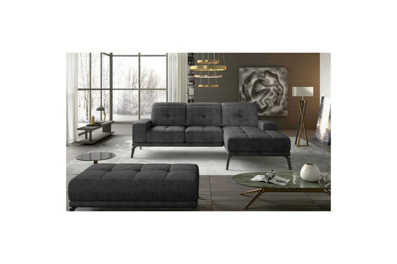 Hjørnesofa Eltap Torrense 265x175x98 cm - Dora 95, Grå, Høyre - Møbler - Sofaer - Sovesofaer