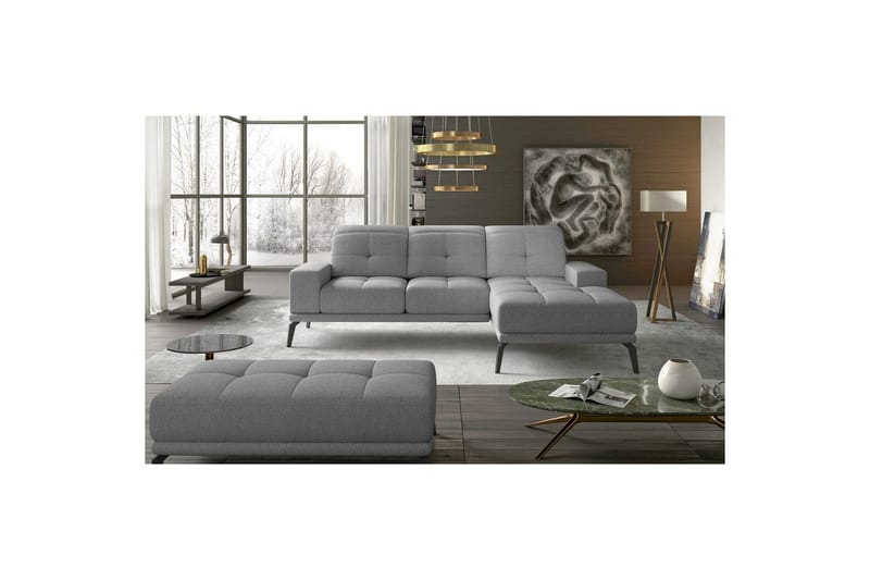 Hjørnesofa Eltap Torrense 265x175x98 cm - Grande 81, grå, Høyre - Møbler - Sofaer - Sovesofaer