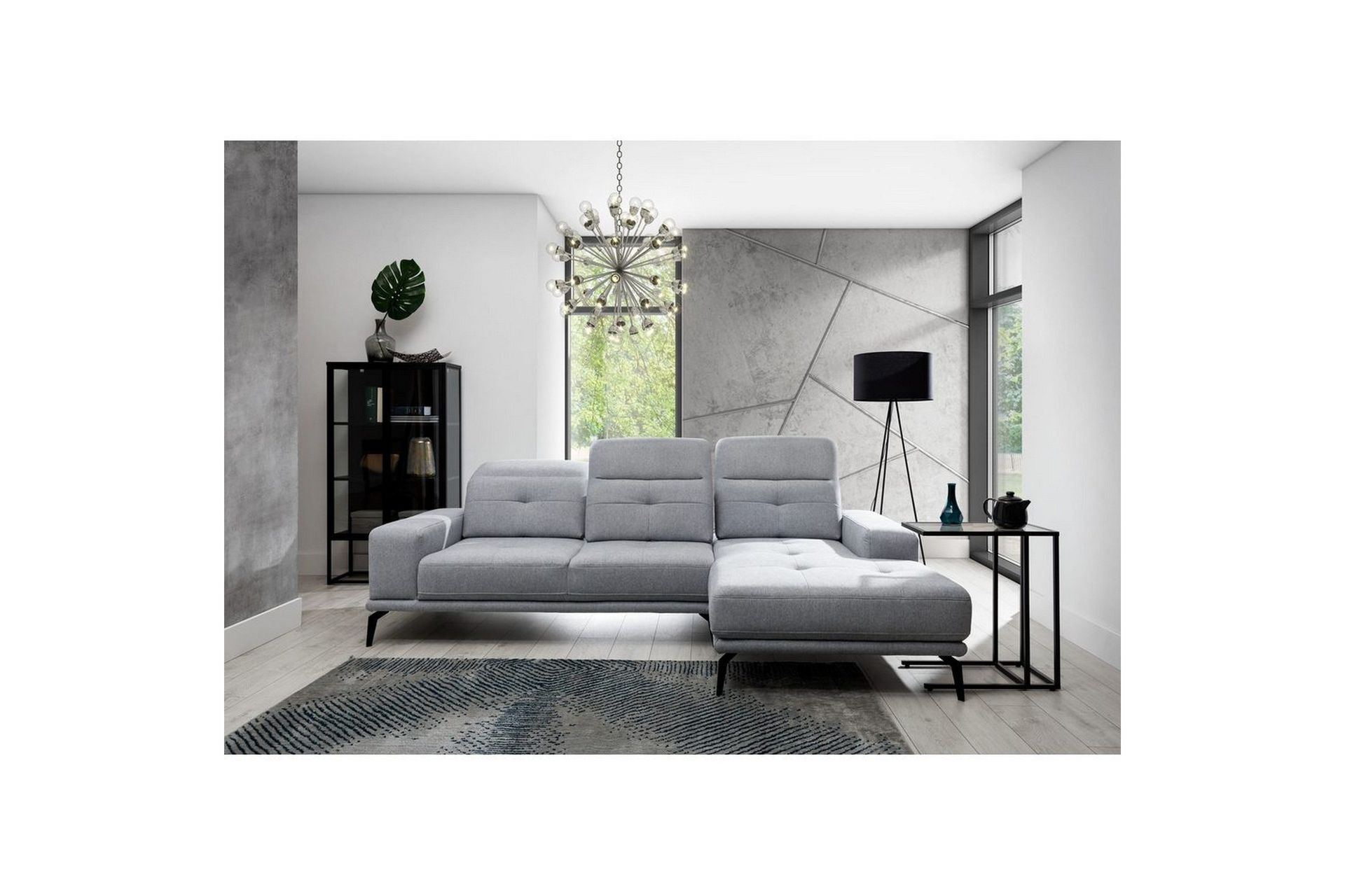 Hjørnesofa Eltap Torrense 265x175x98 cm - Primo 88, grå, Høyre