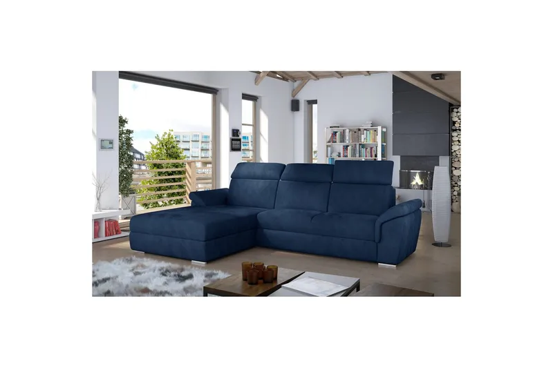 Hjørnesofa Eltap Trevisco 272x216x100 cm - Kronos 09, Mørk Blå, Venstre - Møbler - Sofaer - Sovesofaer