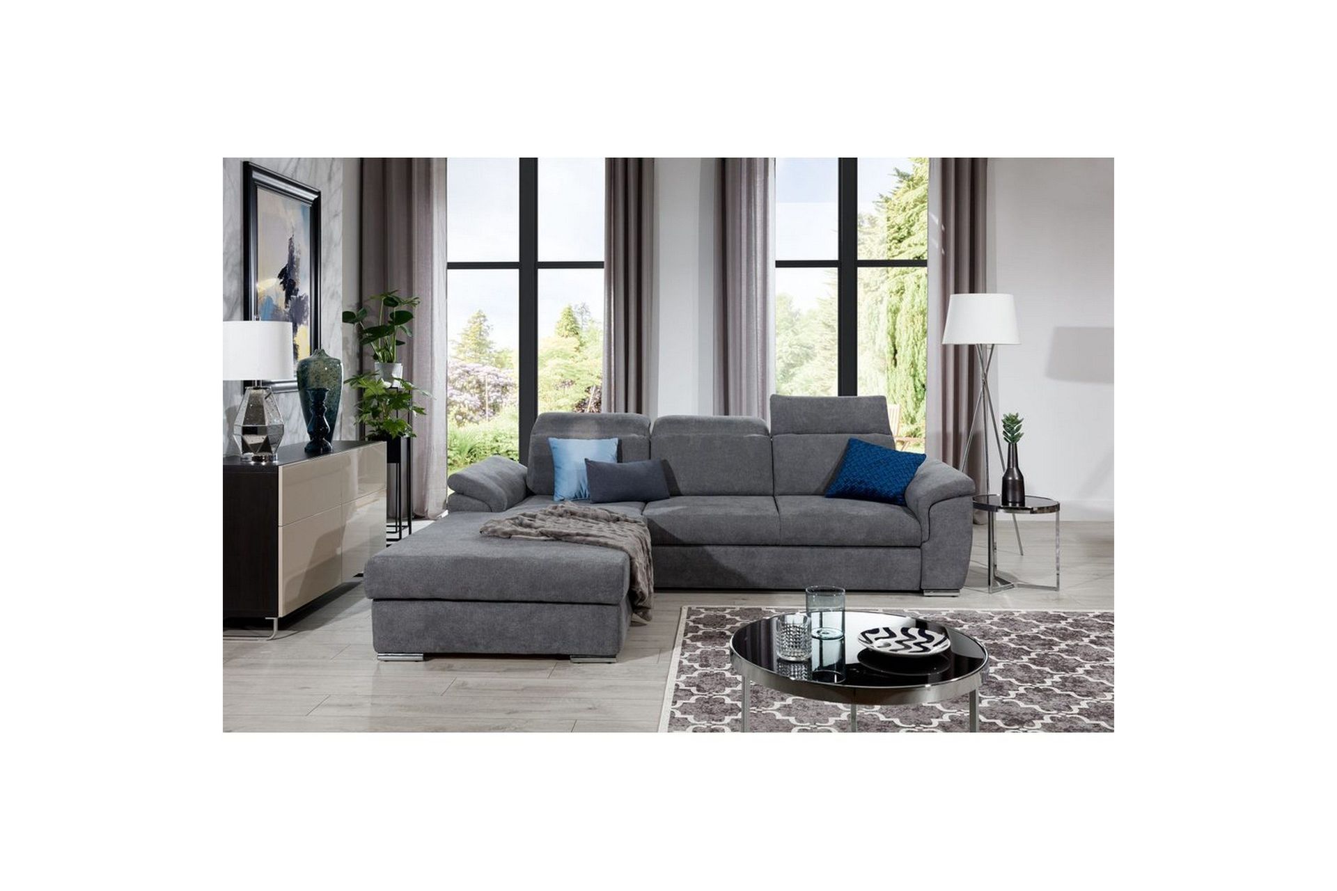 Hjørnesofa Eltap Trevisco 272x216x100 cm - Omega 13, Grå, Venstre