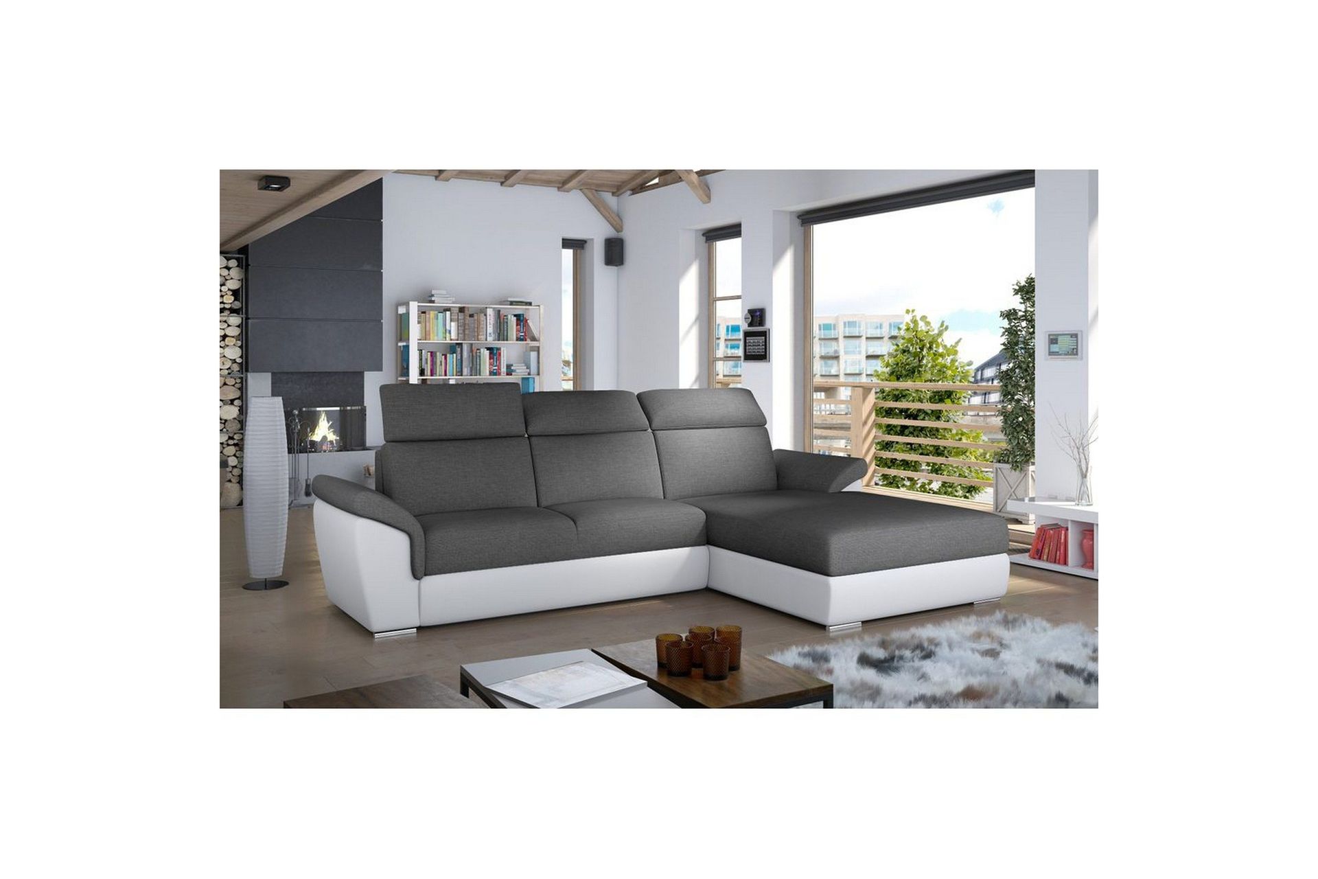 Hjørnesofa Eltap Trevisco 272x216x100 cm - Sawana 05, Soft 17, Mørk grå, Høyre