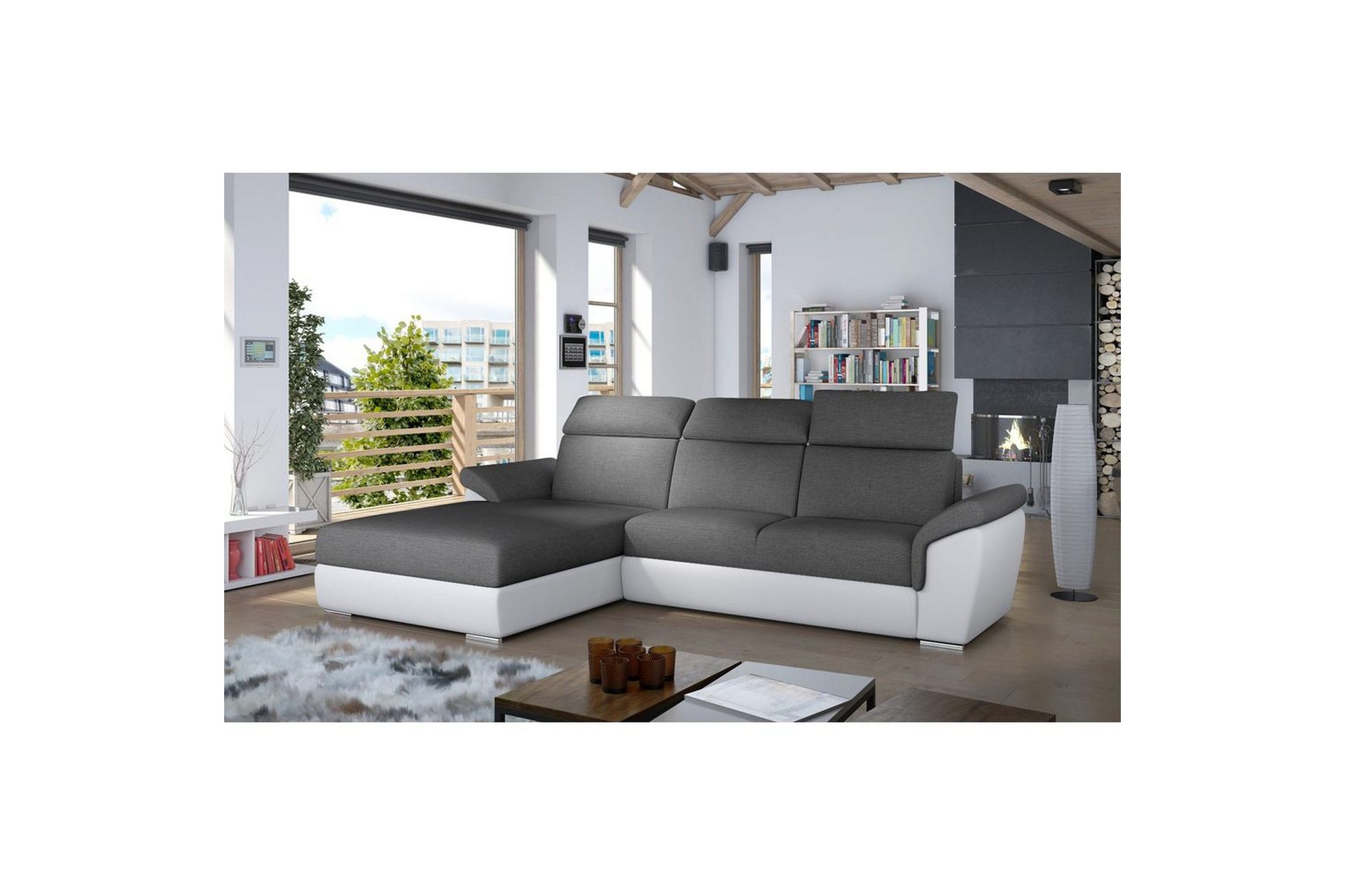 Hjørnesofa Eltap Trevisco 272x216x100 cm - Sawana 05, Soft 17, Mørk grå, Venstre