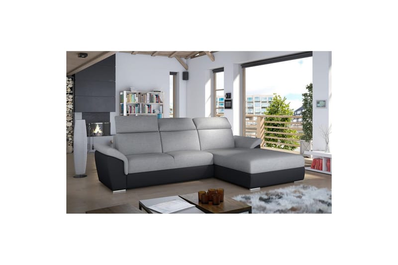 Hjørnesofa Eltap Trevisco 272x216x100 cm - Sawana 21, Soft 11, Grå, Høyre - Møbler - Sofaer - Sovesofaer